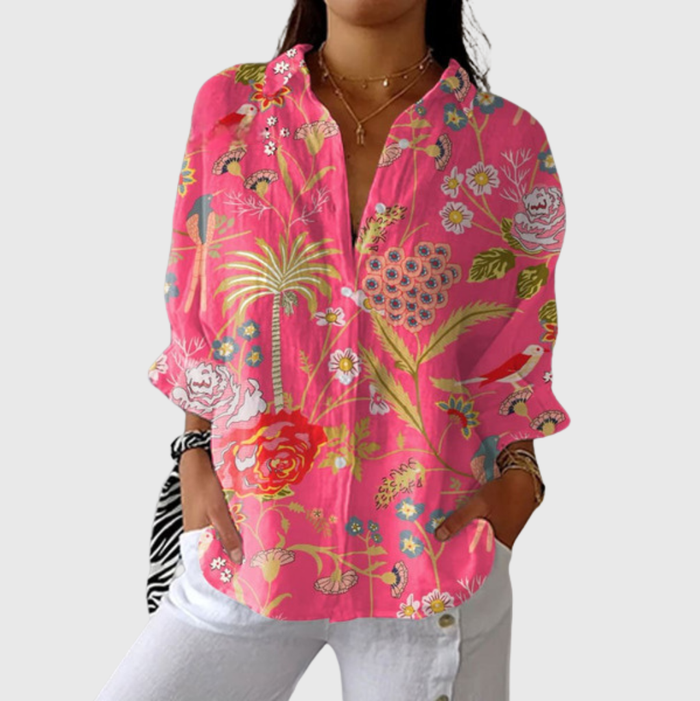 Lichte en kleurrijke drukblouse