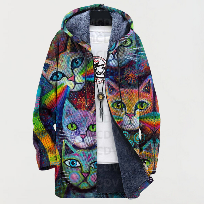 Susanne™ | Hoodie met kleurrijke katten