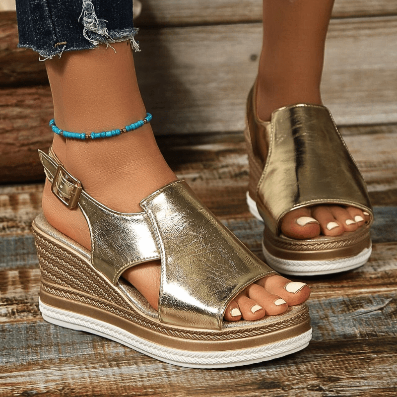 Baylie - Stijlvolle Metallic Sandalen
