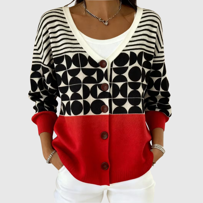 Comfortabele gebreide cardigan met knopen