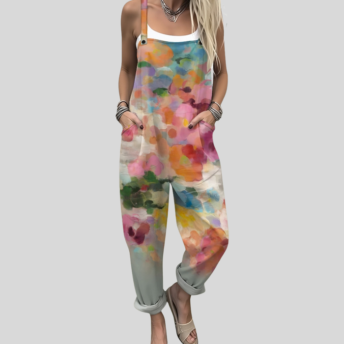 Dungaree met Aquarel Bloemen