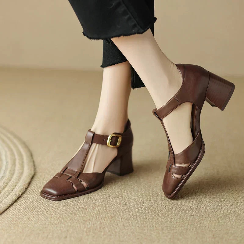 Éléonore | Sandalen met vierkante neus