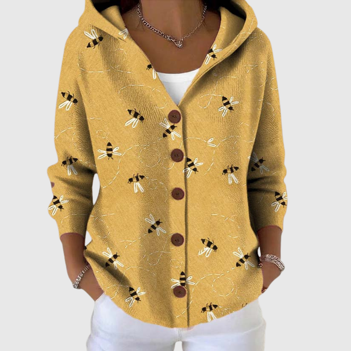 Gebreide cardigan met capuchon
