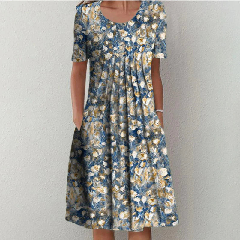 Hailey | Elegante en casual bloemenjurk met zakken