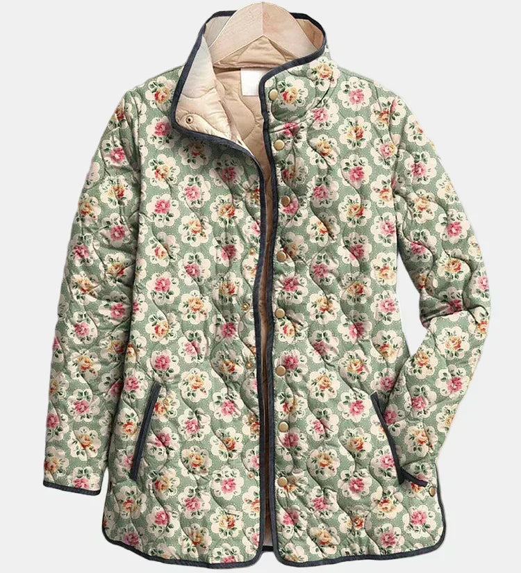 Amandelgroene Wandtapijt Gequilt Jasje