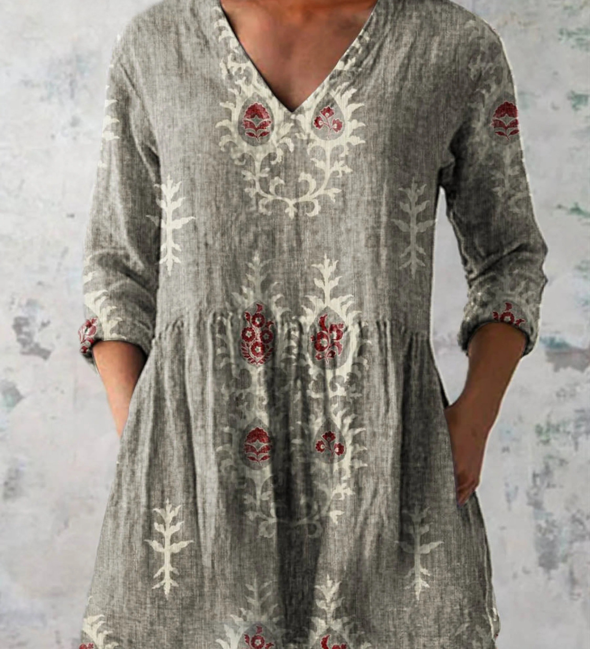 Elise | Lange Blouse met V-hals