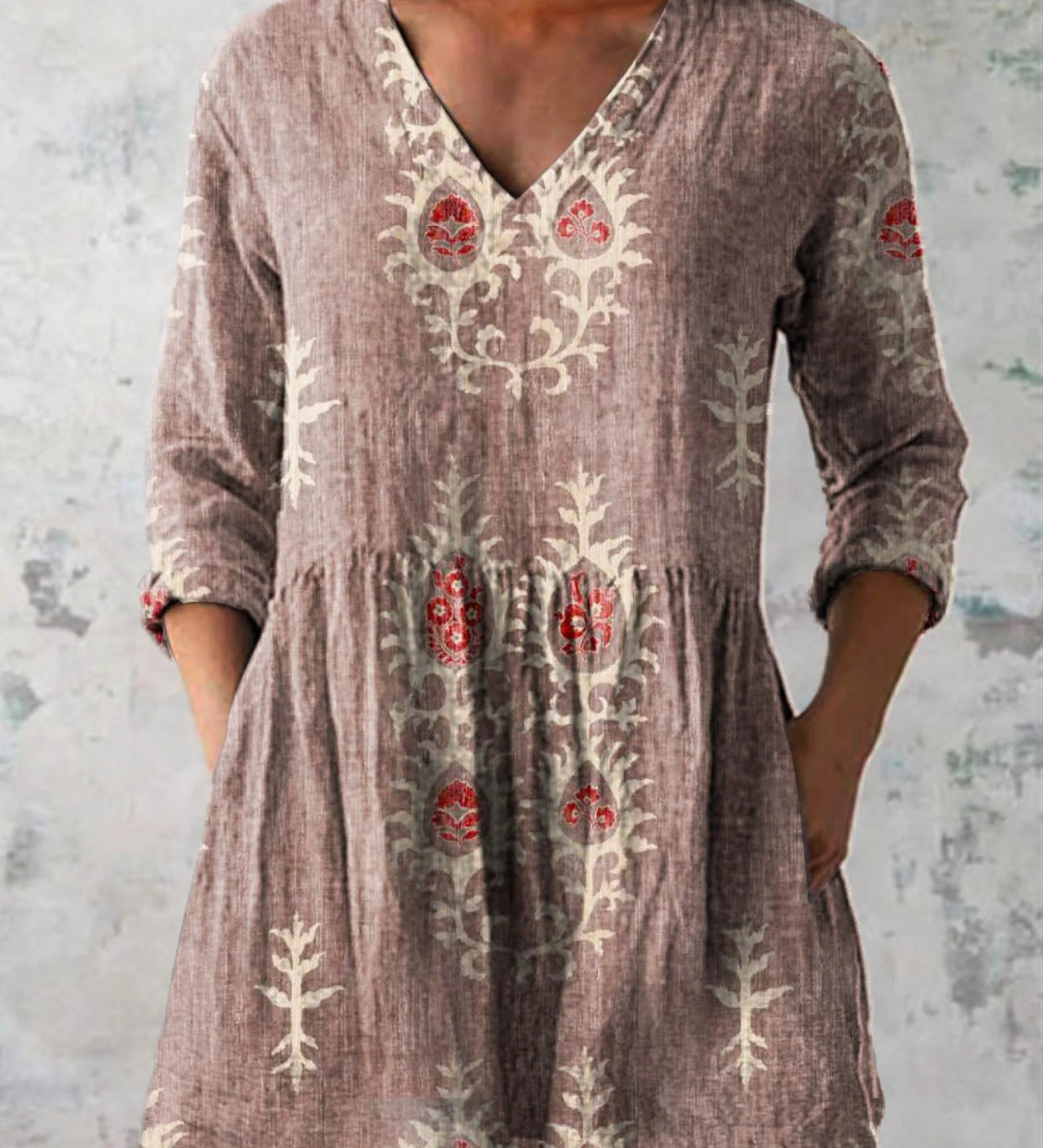 Elise | Lange Blouse met V-hals
