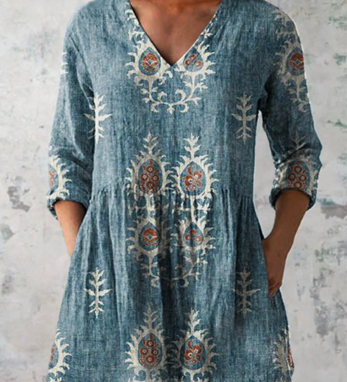 Elise | Lange Blouse met V-hals