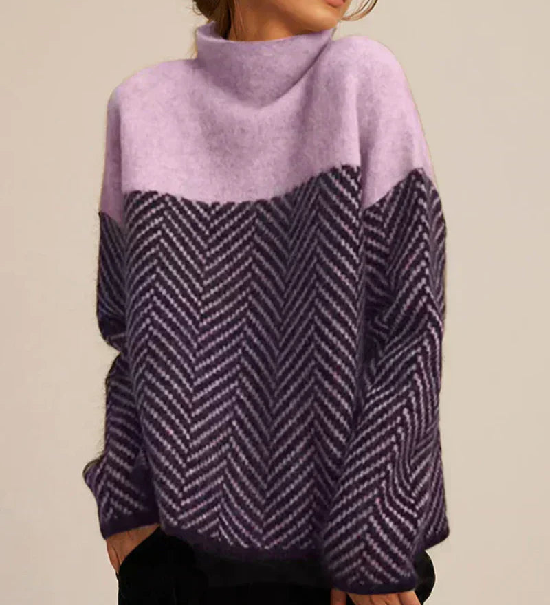 Norah | Katoenen pullover met opstaande kraag