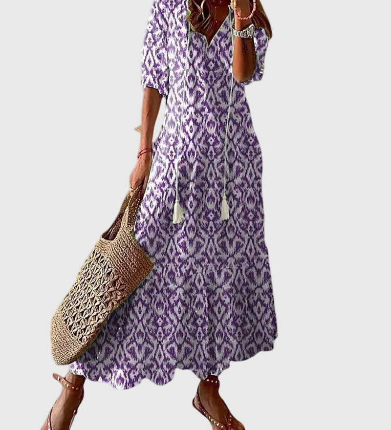 Amalia | Vintage Boho Maxikleed voor de Zomer