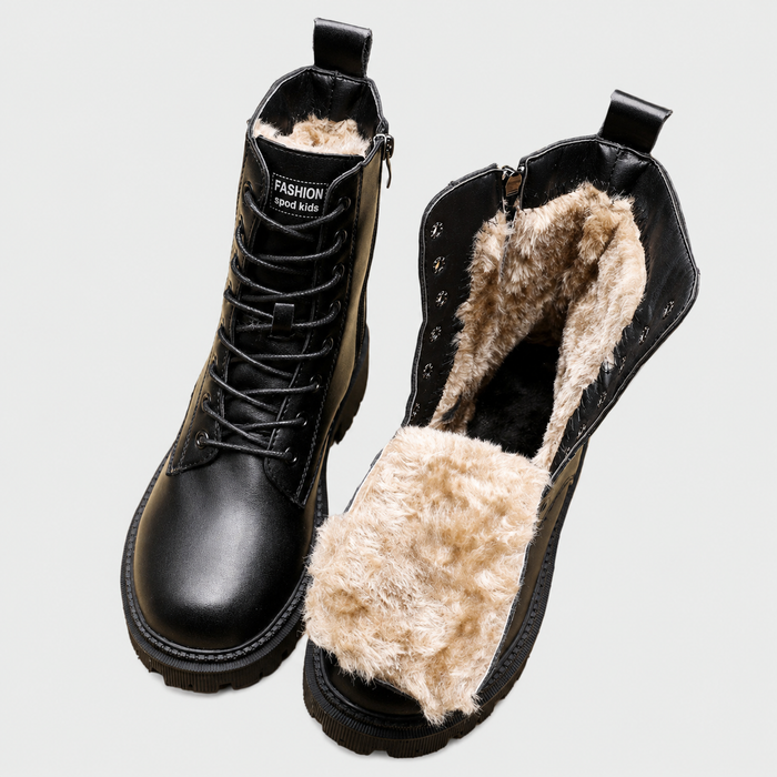 Winter-Leren Enkellaarsjes