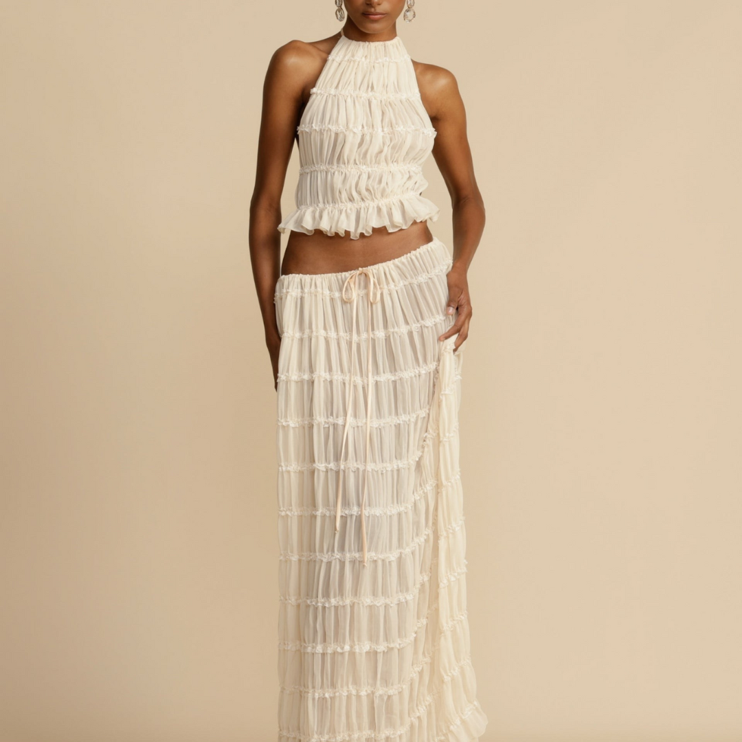 WENDY - Ensemble Top met Bandjes en Rok