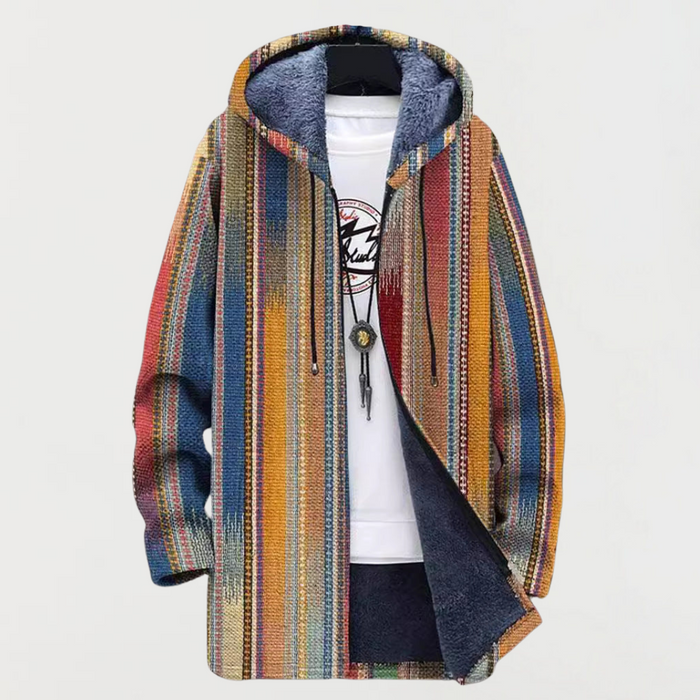 Kerstin™ | Hoodie met Strepenmix