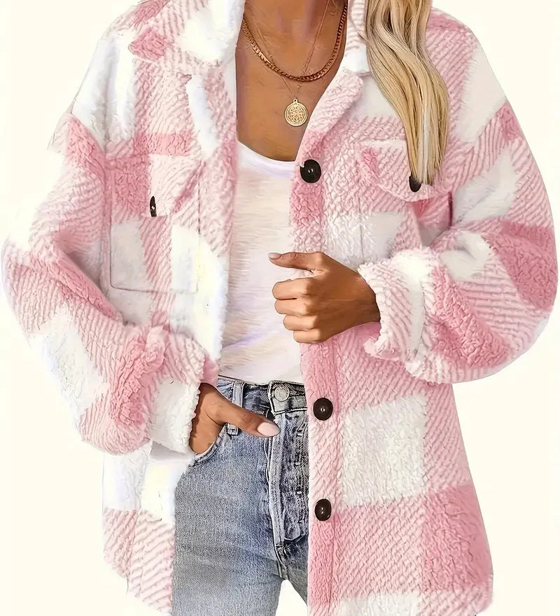 Martin | Elegante Geruite Fleecejacke