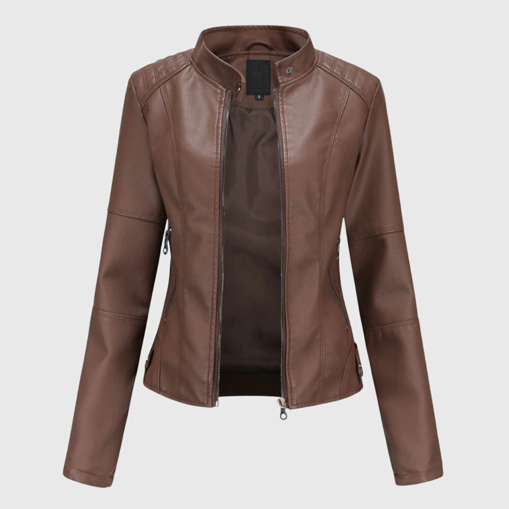 Giorgina™ - Elegante Leren Jas voor Vrouwen