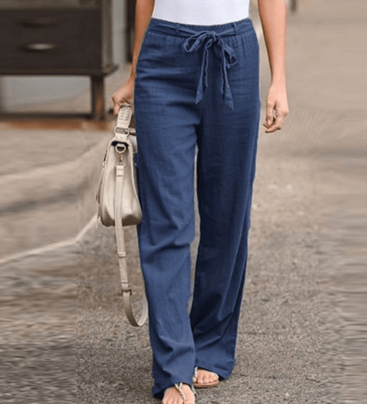 Joleen - Dames Vrijetijdspants met Koord en Elastische Tailleband