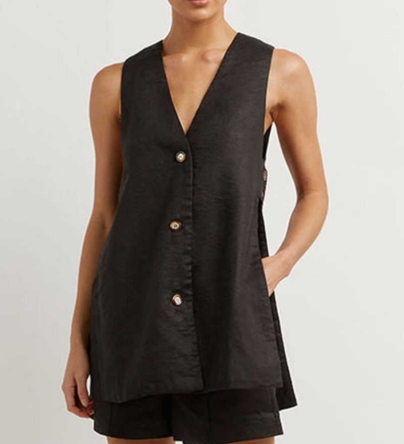 Fiona - Mouwloze Ensemble met Knopen