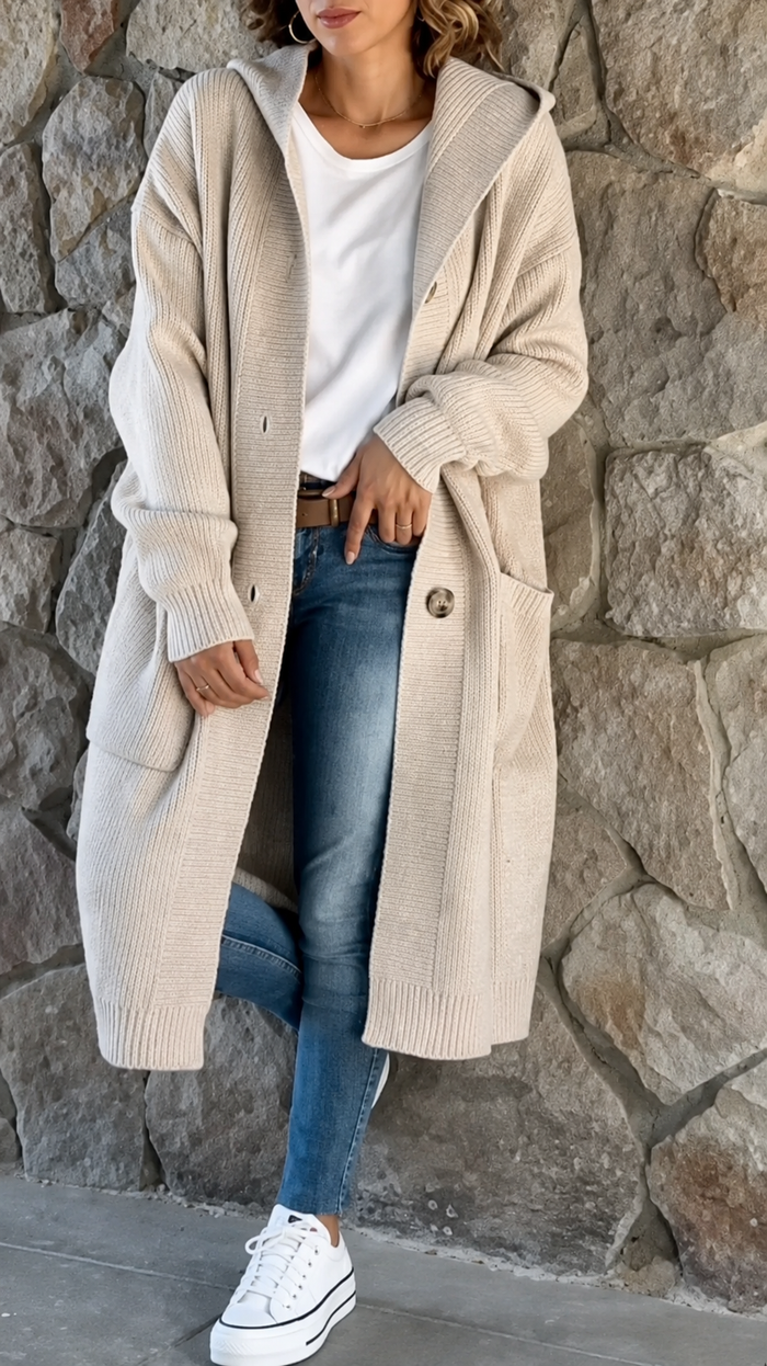 Simone | Lange Trui met Capuchon