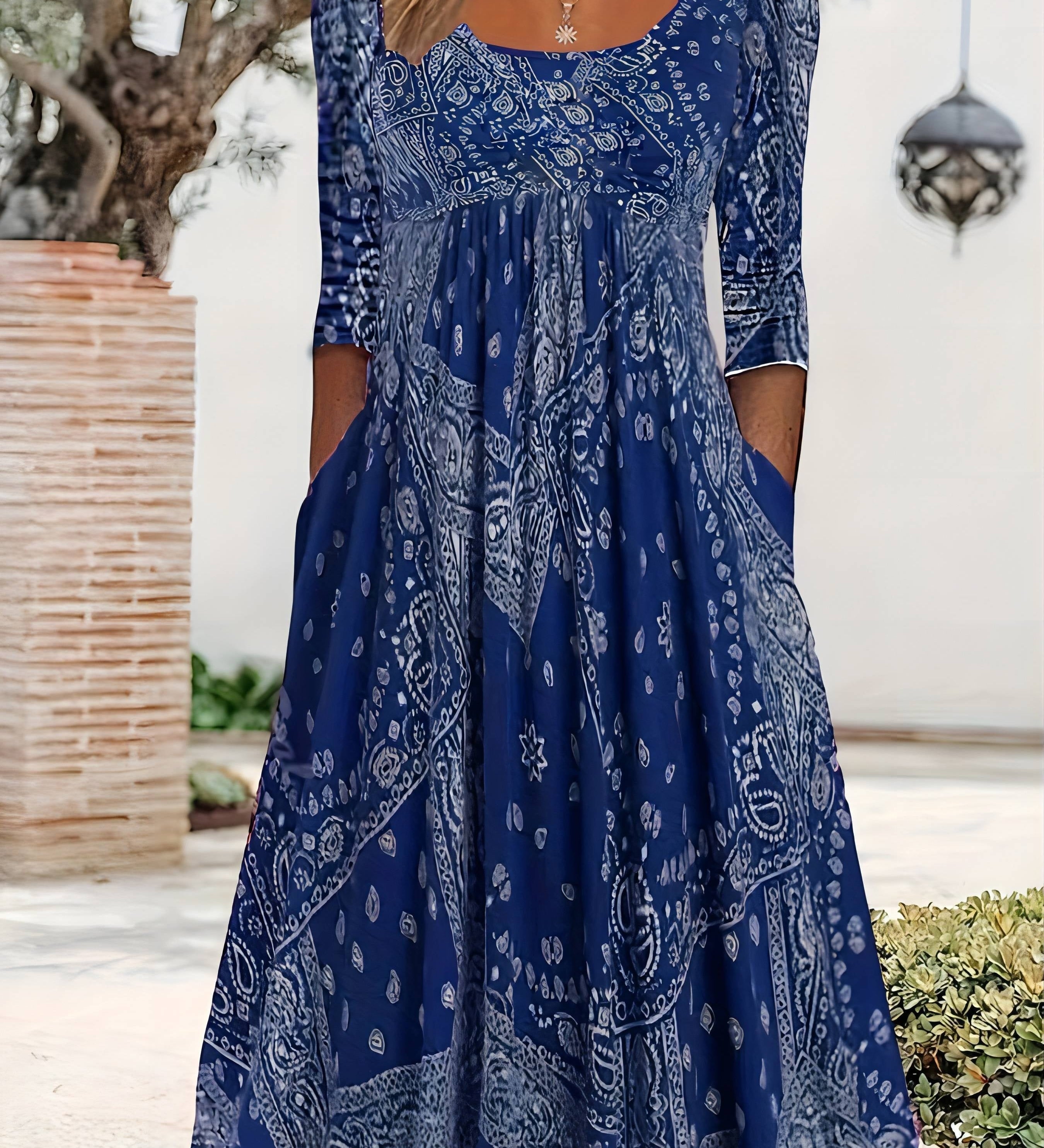 ELOWEN | MIDI-JURK MET LANGE MOUWEN CASUAL