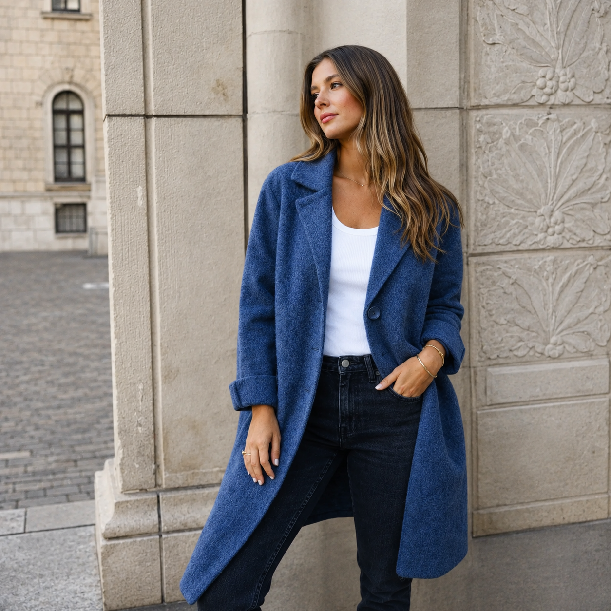 Sandra | Elegante Knopfmantel