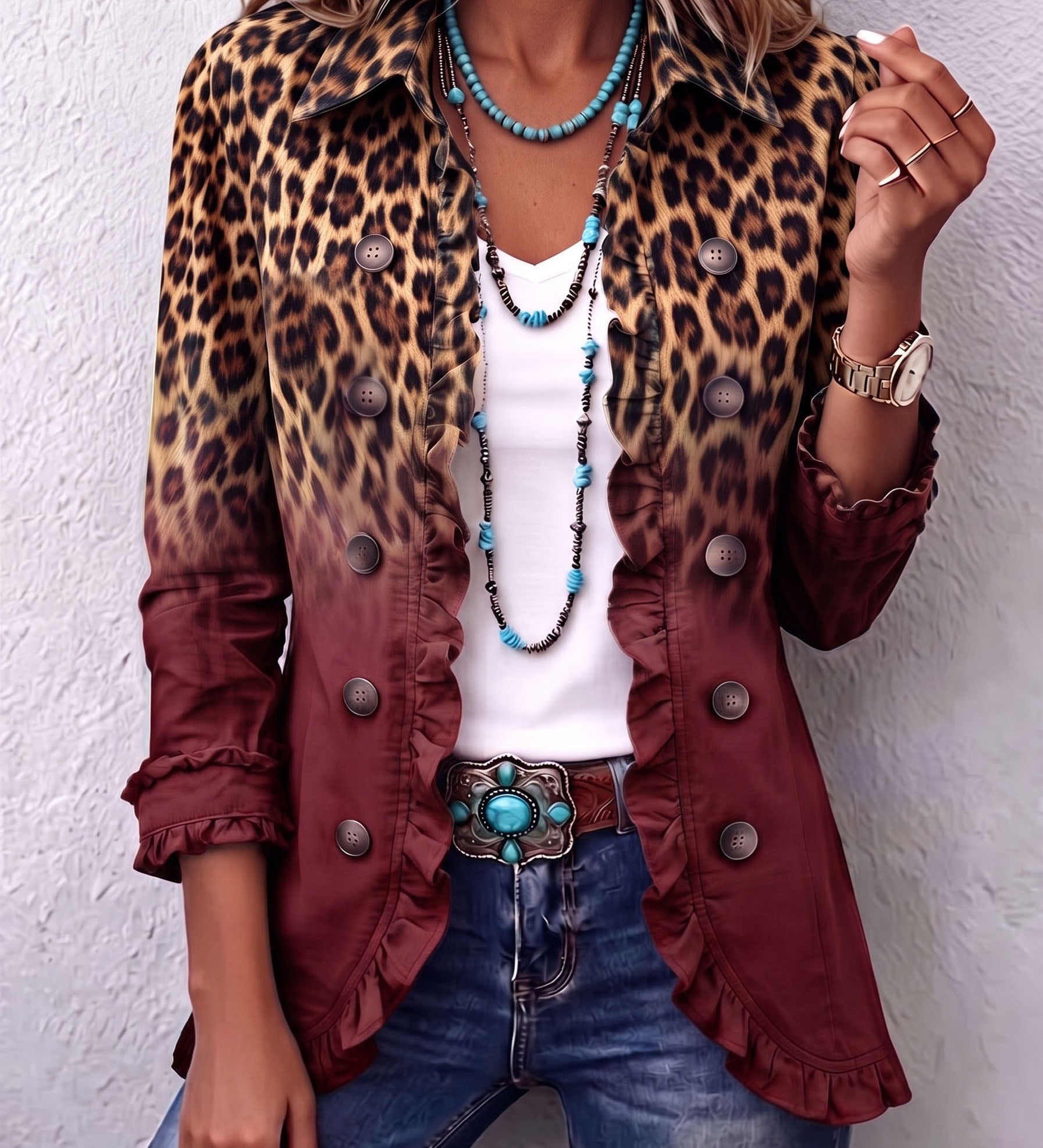 Barbara™ | Blazer in Luipaardverloop