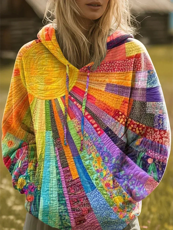 Angelika™ | Cardigan in Regenboog-Patchwork
